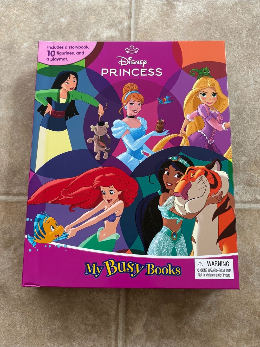 Disney Princess Story Book & Playset - Purple & Pink Book Box
